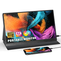 Moniteur portable SIBOLAN 15,6 pouces 1920x1080P FHD LCD IPS HDR USB-C avec haut-parleurs pour jeux et PS5