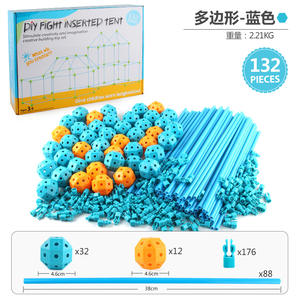 Tentes ultralégères 120 pièces Jouet de construction créatif pour enfants Tente à assembler soi-même Kit de construction de yourte pour enfants gratuit - Product Image 5