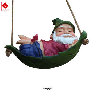 Novedad en Adornos de <span class=keywords><strong>Jardín</strong></span>, Hamaca con Escultura de Gnomo, Resina Hecha a Mano, Pintada a Mano, Gnomos Durmiendo para Colgar en el <span class=keywords><strong>Jardín</strong></span> - Product Image 2
