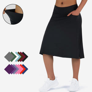 Rok Golf Tenis Wanita Grosir Ukuran Besar Dengan Saku Samping Pinggang Tinggi Kasual Sederhana OEM Rok Panjang Wanita - Product Image 2