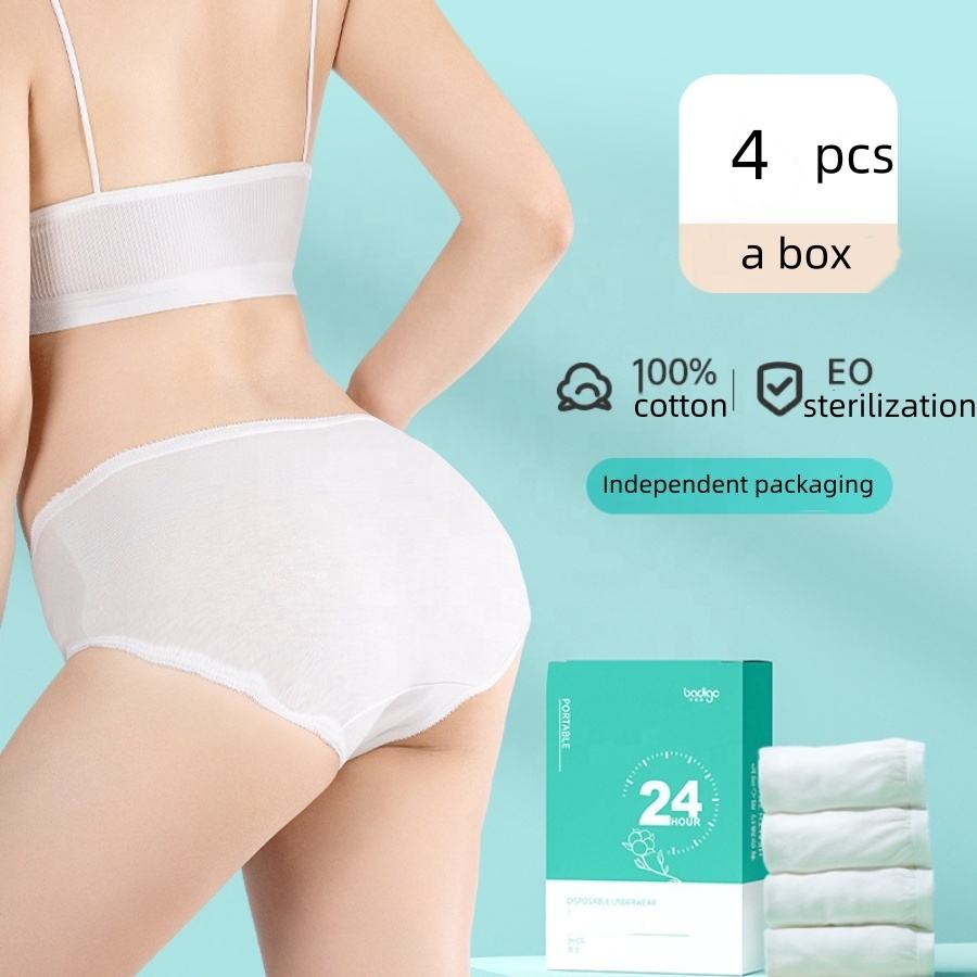Plus Size Disposable Underwear 100%cotton Women Big Size Disposable  Underwear Fat Women Disposable Underwear - Main Image