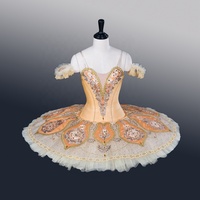 Tutu de Ballet adulte professionnel avec des Costumes de scène imprimés de conception de crêpe de danse de broderie classique de fée pour des filles