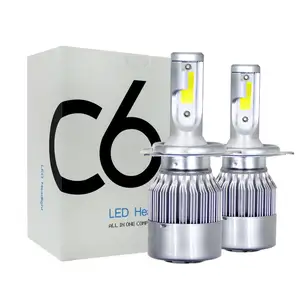 סין מכירה ישירה 12-24V IP67 אוטומטי h4 h11 פנס led הנורה C6 6000K לבן led פנס נורות 55W 6000lm