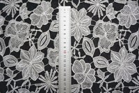 Dentelle noire bricolage vêtements dentelle rideau dentelle accessoires fabricant ventes broderie tissu pour femmes vêtement robe