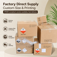 Boîte pour marchandises dangereuses en panneau de fibres 4G certifiée ONU ; Boîte en carton pour marchandises dangereuses ; Conforme aux normes IMDG ; Logo personnalisable