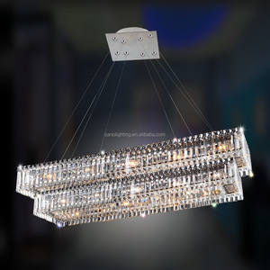 현대 사용자 정의 대형 조명 럭셔리 매달려 원형 펜던트 빛 천장 라운드 크롬 Led 클리어 크리스탈 프리즘 샹들리에 - Product Image 6