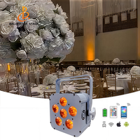 Offre Spéciale 6x18W mariage DMX batterie sans fil 6in1 Uplight 6*18W RGBWAUV DJ événement LED Par lumière avec télécommande