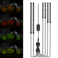 Super Brillant DC12V LED APP Contrôle RGB Système D'éclairage De Moto 6 lumières 8 lumières 10 lumières 12 lumières Accessoires