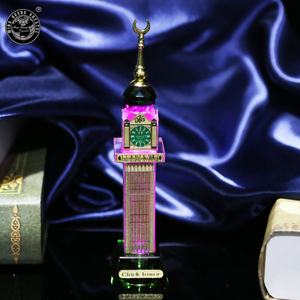 MH-P031 para decoración <span class=keywords><strong>del</strong></span> hogar, bares, cafés, Retro, cristal, <span class=keywords><strong>torre</strong></span> de La Meca, estatua, corte de cristal, Meca, <span class=keywords><strong>torre</strong></span> <span class=keywords><strong>del</strong></span> reloj - Product Image 3