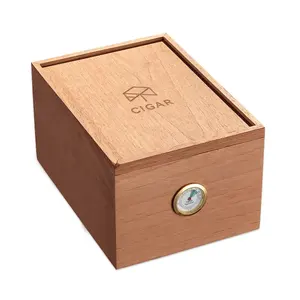 Vente en gros de cave à cigares en cèdre espagnol personnalisée Boîte en bois accessoires Ensembles cadeaux pour garçons d'honneur Boîte à cigares en cèdre