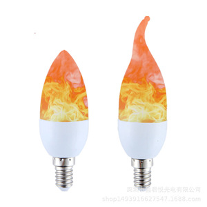 หลอดไฟ LED เอฟเฟกต์เปลวไฟ E27 3W 220V ไฟตกแต่งสำหรับตกแต่งบ้านปาร์ตี้ - Product Image 2