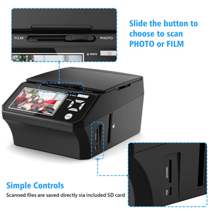 Scanner Photo, carte de nom, glissière et négatif avec grand écran LCD de 5 pouces - Product Image 4