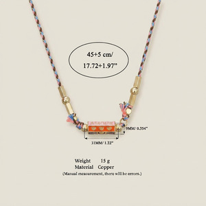 Collier Amour Turc Bleu Rose Long Nœud Perlé Bohème Tendance <span class=keywords><strong>C</strong></span>œur Bijou Femme Pull Amulette Fête Été Plage Cadeau - Product Image 6