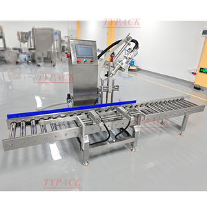 Machine de remplissage semi-automatique de grand seau à pompe à engrenages avec ligne de convoyeur à rouleaux pour barils de gallon barils d'essence barils - Product Image 2