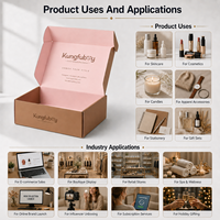Boîte d'emballage en papier ondulé rose personnalisée en usine pour les ensembles cadeaux de cosmétiques et de soins de la peau