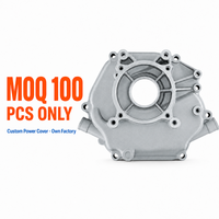Cache-moteur moulé sur mesure en usine, en alliage ADC12, faible MOQ 100 pièces, usinage CNC, OEM ODM pour pièces de moteur de pompe à eau 188F de 3-4 pouces