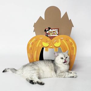 Halloween Kartonnen Huiskat Scratcher Sofa Mat Cat Box Scratcher Huis Voor Katten - Product Image 4