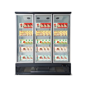 Congélateur Commercial Vertical Nouvelle Conception Trois Portes Vitrées Dégivrage <span class=keywords><strong>Automatique</strong></span> Réfrigération Monotempérature - Product Image 1