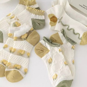 Women's Ankle Socks Polyester Cotton Blend Breathable Summer Style Low Cut Boat Socks Gradient Pattern Sweat Absorbing - Product Image 3