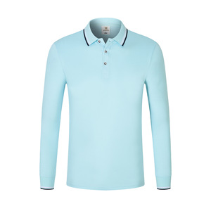 Vendita calda LOGO personalizzato donna abbigliamento da lavoro per bambini maglietta a maniche lunghe con risvolto in seta satinata <span class=keywords><strong>Polo</strong></span> da uomo - Product Image 3