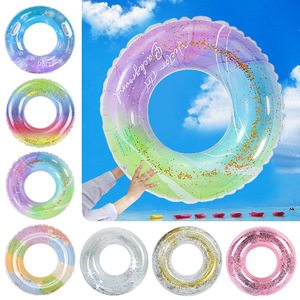 Nouveau <span class=keywords><strong>cercle</strong></span> flottant de ciel étoilé de paillettes de mode, <span class=keywords><strong>cercle</strong></span> de natation de sauvetage d'aisselles épaissies par adulte d'eau - Product Image 2
