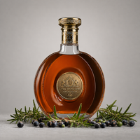 Bouteille en verre de luxe 700 ml en verre super flint vide pour brandy, whisky, spiritueux, liqueur, emballage personnalisé, vente en gros, OEM