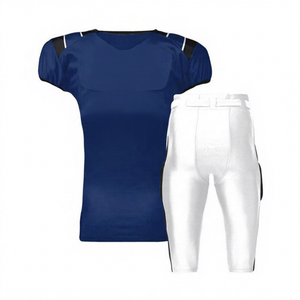 Uniformes de Fútbol Americano para Adultos, Conjunto Transpirable de Manga Corta con Logotipo Personalizado, 100% Poliéster, para Todas las Temporadas - Product Image 1