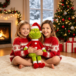 Peluche Grinch <span class=keywords><strong>de</strong></span> Noël faite à la main, monstre vert en peluche douce, jouet <span class=keywords><strong>de</strong></span> Père Noël pour la décoration <span class=keywords><strong>de</strong></span> Noël à la maison, cadeau pour enfants, décorations <span class=keywords><strong>de</strong></span> fête <span class=keywords><strong>de</strong></span> fin d'année - Product Image 6