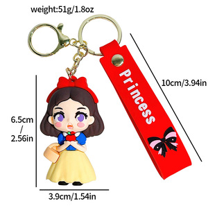 Llavero creativo de <span class=keywords><strong>princesa</strong></span> de alta frialdad, bonito llavero de bolsa de sirena <span class=keywords><strong>blanca</strong></span> nieve Elsa - Product Image 2