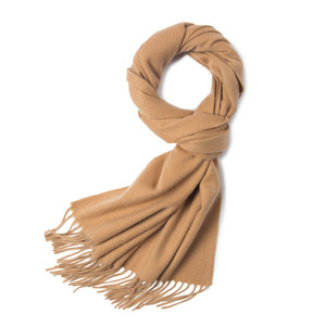 Bufanda de lana para mujer, bufanda de Cachemira suave tejida blanca de Color sólido, silenciadores mongoles, otras bufandas de invierno - Product Image 4