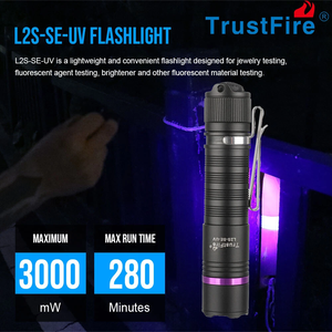 Torcia <span class=keywords><strong>UV</strong></span> L2S SE 3000mW IP68 Impermeabile Ricaricabile Leggera Portatile Ultravioletta per Scorpioni 14500 EDC - Product Image 1