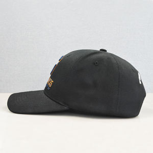Gorra de Béisbol de Algodón Negra para Trabajo con Bordado 3D - Logotipo Personalizable para Actividades al Aire Libre y Protección Solar - Product Image 4