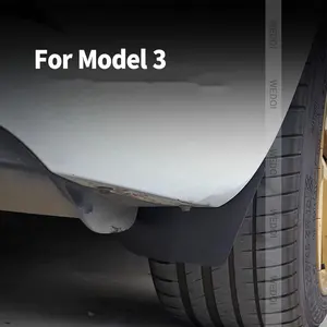 テスラモデル32021-2022用後輪マッドフラップ車の改造アクセサリースプラッシュガードマッドフェンダーキット