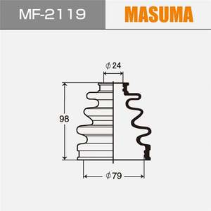 MASUMA-Kit de réparation de soufflet d'arbre de transmission MF-2119 haute qualité, 1NRFE NSP140 00438-12031 - Product Image 3
