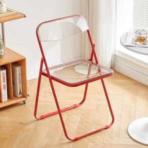 Transparent Folding <b>Chair</b> Industrial Style <b>Dining</b> <b>Chair</b> Ins Stool Fashion Trending Photography <b>Chair</b> Clothing Store Cosmetic - Product Image 6