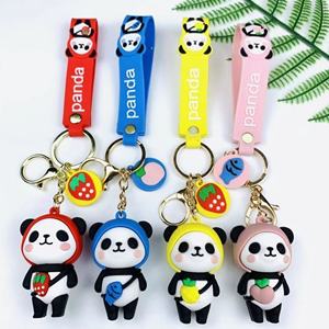Llavero de Panda de PVC de Alta Calidad, Bonito y de Dibujos Animados, Colgante para Bolsa, Anillo de Goma Suave Personalizado para Regalo Creativo - Product Image 1