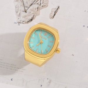 <span class=keywords><strong>Montres</strong></span> Bagues pour Hommes et Femmes, Vente en Gros, Plaquées Or ou Argent, <span class=keywords><strong>Montres</strong></span> Bagues à Quartz Rondes avec Anneau Élastique - Product Image 5