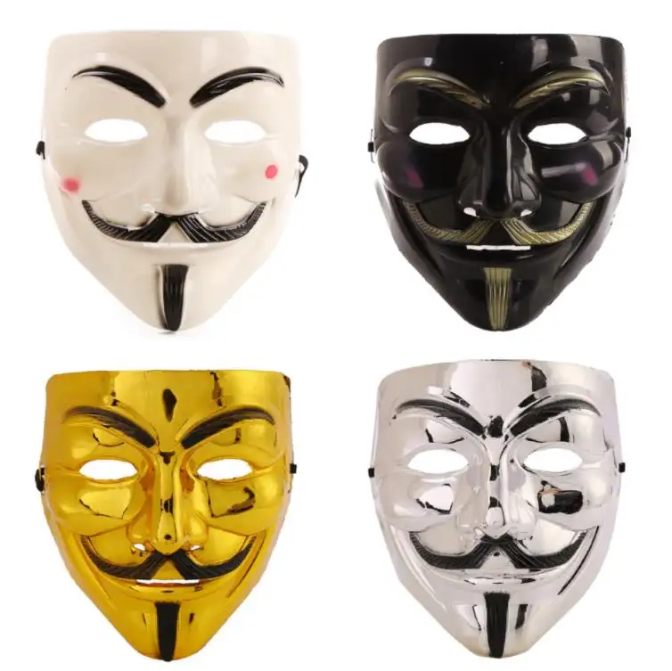 Party Masken V für Vendetta Maske Anonym Guy Fawkes Kostüm Erwachsenen Kostüm Zubehör Halloween Party Cosplay Voll gesichts maske