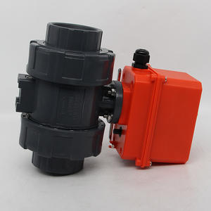 Actionneur de vanne à boisseau sphérique électrique en plastique Q911F-10S, double union DN15-60, vanne d'eau, structure papillon, gaz, huile, milieu OEM - Product Image 3