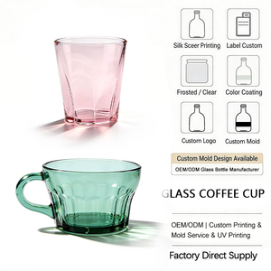 Vente en gros de tasses à boisson classiques en <span class=keywords><strong>verre</strong></span> borosilicate, verrerie transparente, mug pour boissons, tasse à café, tasse à eau froide - Product Image 6