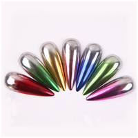 Ensemble de poudres pour nail art professionnel à usage en salon, 12 couleurs, avec effets holographiques et chromés