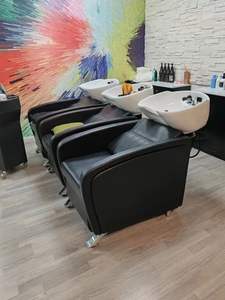 Sillón de Champú Moderno y Cómodo, Ajustable, con Lavabo de Cerámica, Mueble de Salón Ecológico para Hoteles y Salones de Belleza - Product Image 6