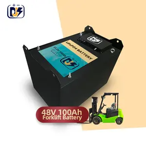 Baterai LiFePO4 Forklift listrik 48v 100ah OEM dapat diisi ulang 48V forklift arus keluaran besar Bms 6000 siklus lithium batte