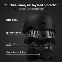 Casque de ski demi-coque Fengyu PC+EPS unisexe pour adulte, nouveau style transfrontalier, moulé, chaud, ventilé, sûr et personnalisable pour sports d'hiver