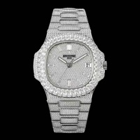 Reloj de Lujo para Hombre APS, Edición Limitada, con Moissanita VVS de Primera Calidad, Diseño Ejecutivo, Correa de Acero Inoxidable de 40 mm, Cristal de Zafiro