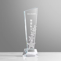 En gros Personnalisé Transparent Basketball Sports Verre Football Récompenses Acdemic Médailles Honneurs Crystal Trophy Cup Award Trophées