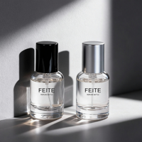 Flacon de parfum vide de luxe 100ml 50ml, rectangulaire, fond épais, transparent, mat, avec pulvérisateur, emballage cosmétique en verre