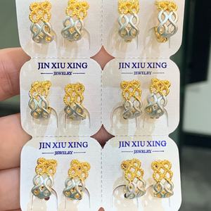 ต่างหูห่วงรูปหัวใจขนาดใหญ่ JXX Wholesale ชุบทอง 24K แบบผูกปม สไตล์คลาสสิก วินเทจ แฟชั่น เครื่องประดับต่างหูแบบติด - Product Image 2