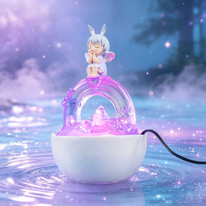 Neue Annie Baby Bunte Wolken Energie-Wasserfluss-Figur Harz-Tischbrunnen Ornament Dekoration für Zuhause - Product Image 5