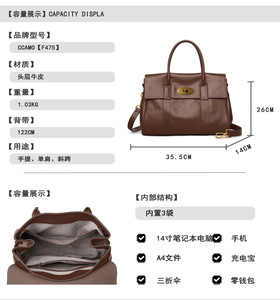 New Fashion Designer Crossbody Bags High Quality Genuine Leather <b>Shoulder</b> Messenger Bag Casual Totes Women Handbags and Purses - Product Image 2